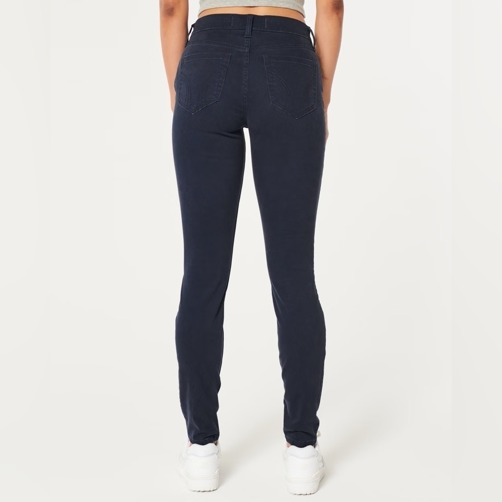Hollister Navy Blue High Rise Super Skinny Jeans - Picture 2 of 3